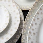 سرویس غذاخوری 28 پارچه چینی زرین ایران مدل ایتالیا اف کامومیلا کد 0128 درجه یک