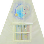 چادر بازی کودک مدل سرخپوستی طرح حیوانات PT525 به همراه کوسن