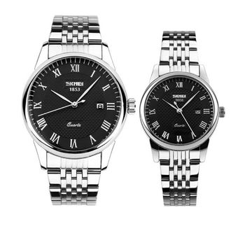 ست ساعت مچی عقربه‌ای زنانه و مردانه اسکمی مدل 9058B