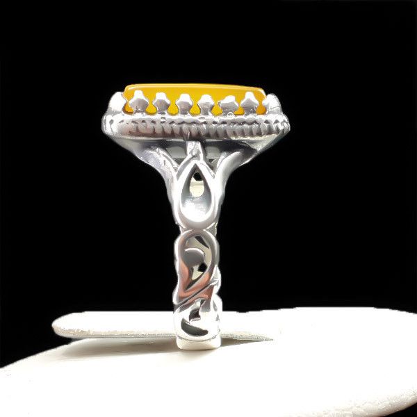 انگشتر نقره مردانه ملک زیور مدل شرف الشمس کد 201