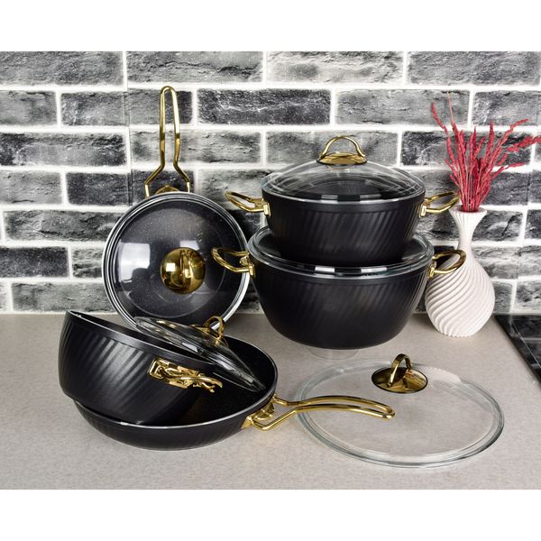 سرویس پخت و پز 10 پارچه ام جی اس مدل فورج BLACK