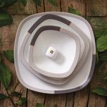 سرویس غذاخوری 27 پارچه چینی زرین ایران سری کواترو مدل وگاس اوریت درجه یک