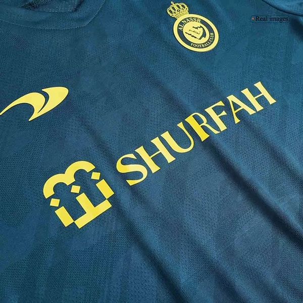 تی شرت  آستین کوتاه ورزشی مردانه مدل النصر عربستان پلیری کد Away 2023