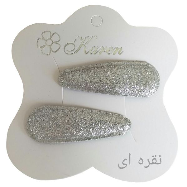 گیره مو دخترانه کد 2Leh بسته 2 عددی