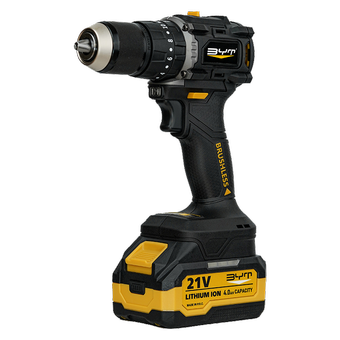 دریل پیچ‌گوشتی چکشی شارژی 21 ولت براش‌لس BYT مدل 1221-8