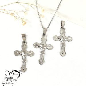 پلاک استیل صلیب وسط مسیح کد 8002