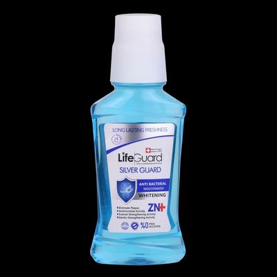 دهانشویه بزرگسال سفیدکننده (Silver Guard) برند لایف گارد با حجم 270 میلی لیتر
