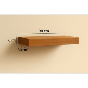 شلف دیواری خطی پایه مخفی 30×90