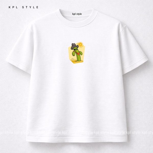 تیشرت باکسی طرح کاکتوس 100٪ پنبه | کد 1331