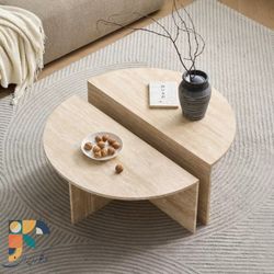 "ست میز جلومبلی سنگی Titanدو تکه کامل شونده، طراحی مینیمال و خاص"