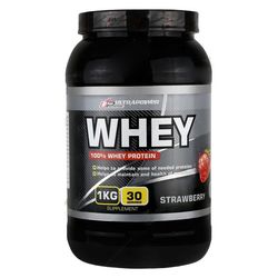 پودر پروتئین وی با طعم توت فرنگی اولترا پاور پگاه - 1000 گرم