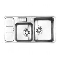 سینک فانتزی دو لگنه ی توکار استیل البرز مدل 813
