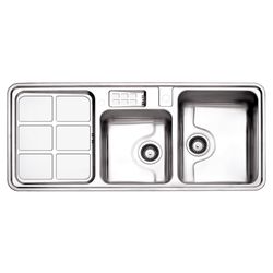 سینک فانتزی دو لگنه توکار  استیل البرز مدل 815