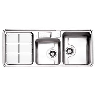 سینک فانتزی دو لگنه توکار  استیل البرز مدل 815