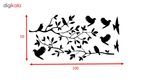 استیکر دیواری صالسو آرت طرح black flying birds az