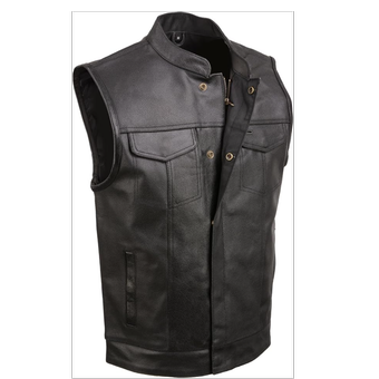 جلیقه چرم موتورسواری طرح MC - مصنوعی