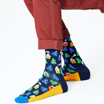 جوراب ساقدار مردانه طرح کریسمسی (2) برند Happy Socks