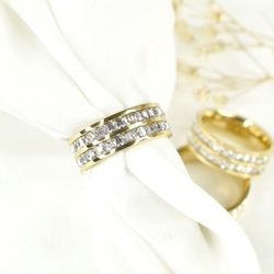 انگشتر برند اسیتل دو ردیفه کد 8233