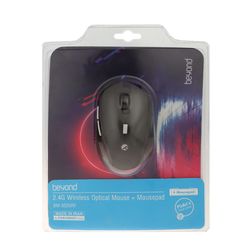 ماوس بی سیم Beyond مدل BM-3520RF به همراه ماوس پد - مشکی