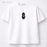 تیشرت پینترستی مینیمال قواره باکسی | %100 پنبه گرم بالا کد 1229