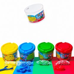 خمیر بازی سطلی آریا 5 رنگ همراه ابزار🪣🎨