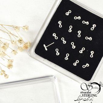 پیرسینگ بینی نقره بینهایت ایتالیای کد 8382