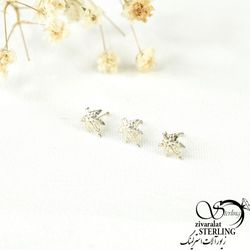 پیرسینگ بینی طرح برگ نقره کد 8395