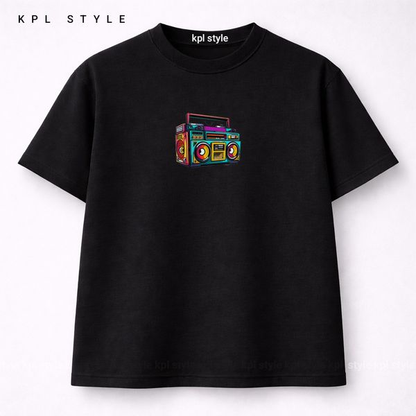 تیشرت باکسی 100٪ پنبه طرح (Audio recording) | کد 1382