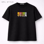 تیشرت یقه گرد طرح Pluto & Friends | قواره باکسی | جنس پنبه خالص گرم بالا کد 1269