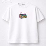 تیشرت باکسی 100٪ پنبه طرح (Audio recording) | کد 1382