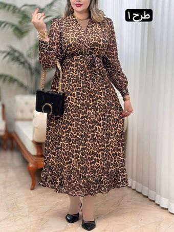 پیراهن حریر پایین چین 3442