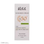 کرم ضدآفتاب بیرنگ ویتابلا +SPF50 مدل 001 مناسب انواع پوست، حجم 40 میلیلیتر