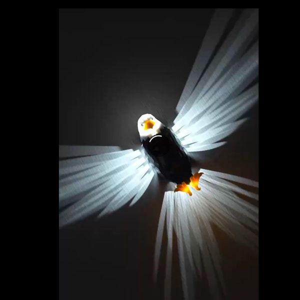 چراغ خواب دیواری سه‌بعدی طرح عقاب 💡🦅