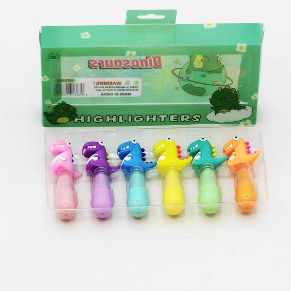 هایلایتر شیش رنگ دایناسور