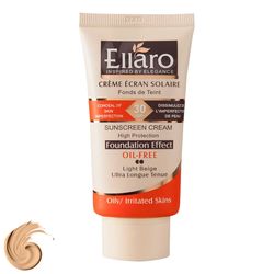 کرم ضد آفتاب رنگی الارو SPF30 مدل High Protection محافظ UVA ،UVB، ضد جوش و آکنه، ضد آب، ضد حساسیت، مناسب پوست چرب تحت لیسانس حجم