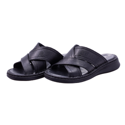 صندل چرم زنانه طبی ماکسیم مدل نسیم مشکی