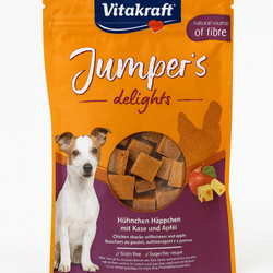 تشویقی سگ ویتاکرافت Vitakraft Jumper’s Delights طعم مرغ با پنیر و سیب