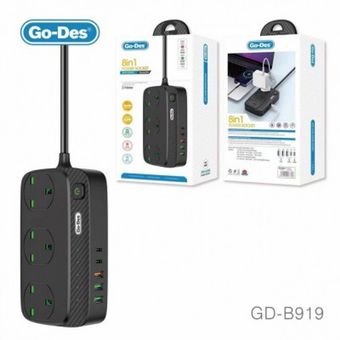 سوکت برق GO_DES 8in1 مدل GD_B919