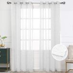 پرده تیکو دکو مدل کتان شفاف افکت دار شش چین سایز 225x280 سانتی متر