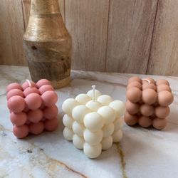 شمع دست ساز طرح روبیک ـ مناسب دکور و هدیه