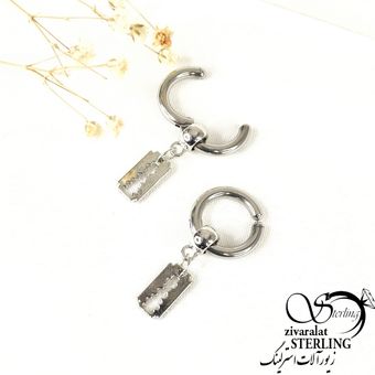 پیرسینگ استیل فیک آویز طرح تیغ کد 8717