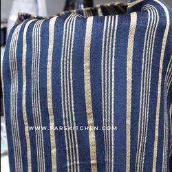 پارچه مخمل سرمه ای راه راه ترک