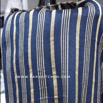 پارچه مخمل سرمه ای راه راه ترک