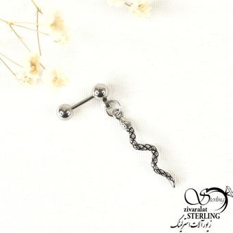 پیرسینگ گوش برند استیل آویز مار کد 8810