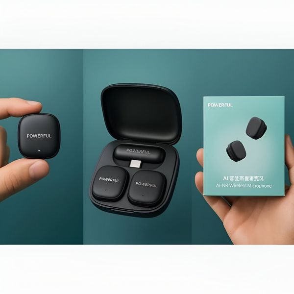 میکروفون یقهای دو فرستنده مدل Powerful M50 AI-NR