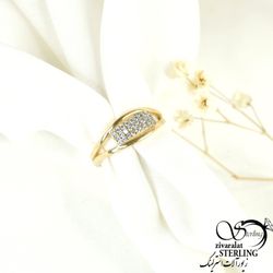 انگشتر نگین مستطیلی برند طلاروس کد 8854