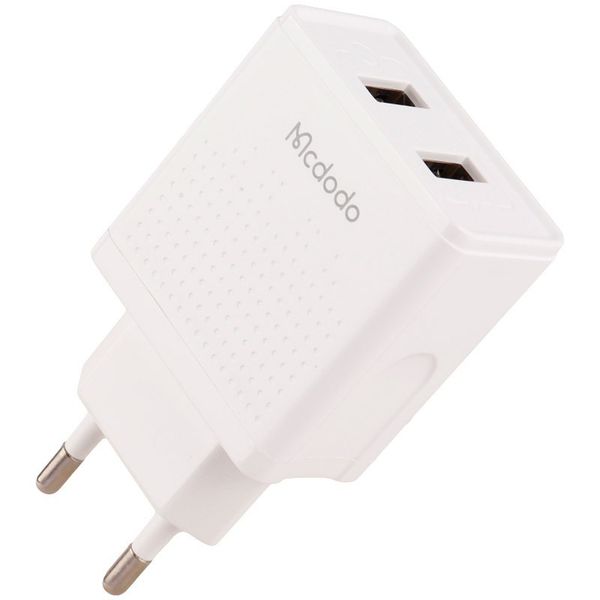 شارژر دیواری 12W دو پورت مک دودو مدل CH-3971 به همراه کابل USB به Micro با گارانتی 12 ماهه شرکتی