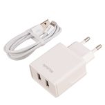 شارژر دیواری 12W دو پورت مک دودو مدل CH-3970 به همراه کابل USB به lightening با گارانتی 12 ماهه شرکتی