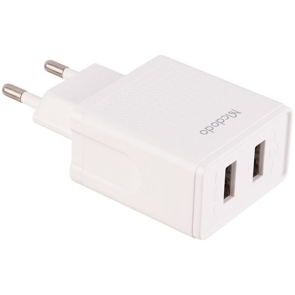 شارژر دیواری 12W دو پورت مک دودو مدل CH-3970 به همراه کابل USB به lightening با گارانتی 12 ماهه شرکتی