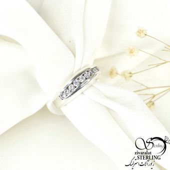 انگشتر نگین اتمی با نقره ساخت ایتالیا کد 8898